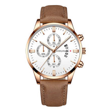 Load image into Gallery viewer, 2020 Luxury Mens Watch Fashion Sport Wrist Watch Alloy Case Leather Band Watch Quartz Business Wristwatch calendar Clock