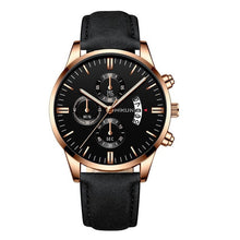 Load image into Gallery viewer, 2020 Luxury Mens Watch Fashion Sport Wrist Watch Alloy Case Leather Band Watch Quartz Business Wristwatch calendar Clock