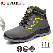 Load image into Gallery viewer, BAOLESEM Man Safety Shoes Winter Safety Man Work Shoes Water-proof Work Shoes Anti-smashing Durable Safety Shoes for Men Shoes