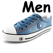 Load image into Gallery viewer, Canvas Shoes Men Vulcanize Shoes ale Denim Sneakers summer Lace Up Trainers Men Casual Shoes Lace Up Flats Tenis Masculino 2020