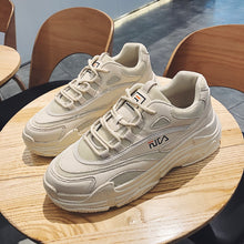 Load image into Gallery viewer, Casual shoes men's mesh face men's flat bottom trend thick bottom daddy shoes fashion breathable shoes lace up wear-resistant