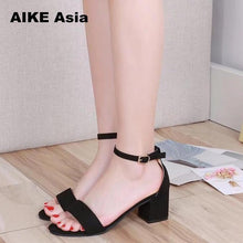 Load image into Gallery viewer, Women Pumps  Sandals Summer Open Toe Women High HeelsLow Block Heel Women Shoes Gladiator Shoes Ankle Strap 2019 Casual