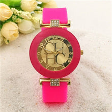 Load image into Gallery viewer, 2018 New simple leather Brand Geneva Casual Quartz Watch Women Crystal Silicone Watches Relogio Feminino Wrist Watch Hot sale
