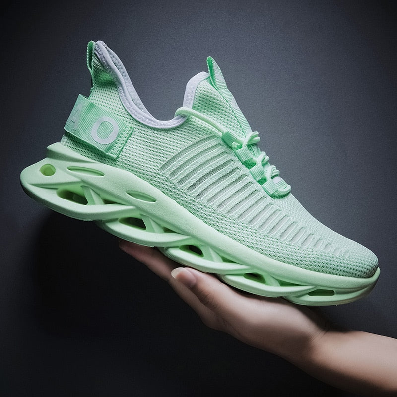 2020 Fashion Men Sneakers Shoes Mesh Breathable Light Thick Soles Casual Platform Men Shoes Zapatos Hombre Black Brown Green 123123