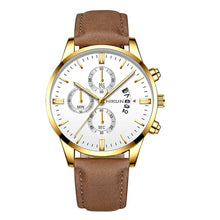 Load image into Gallery viewer, 2020 Luxury Mens Watch Fashion Sport Wrist Watch Alloy Case Leather Band Watch Quartz Business Wristwatch calendar Clock
