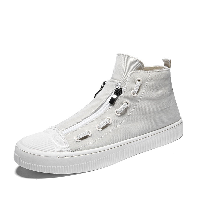 2020 New spring net red canvas high-top men's shoes Korean version of the trend of casual wild personality tide men's shoes