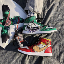 Load image into Gallery viewer, Japanese anime one piece shoes luffy Roronoa Zoro Man women boy cartoon sports shoes birthday present

