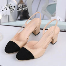 Load image into Gallery viewer, Women Sandals Women Shoes Woman 2020 New Fashion Spring Summer Mixed Colors Ladies Square toe High Heel Elegant Sandals Female
