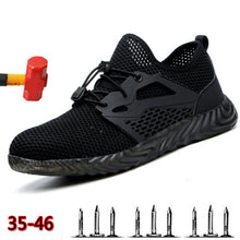 Load image into Gallery viewer, Work safety boot air mesh safety shoes male steel toe boots men puncture-proof indestructible work sneakers shoes free shipping

